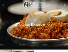 Tablet Screenshot of fiveriversrestaurant.co.uk
